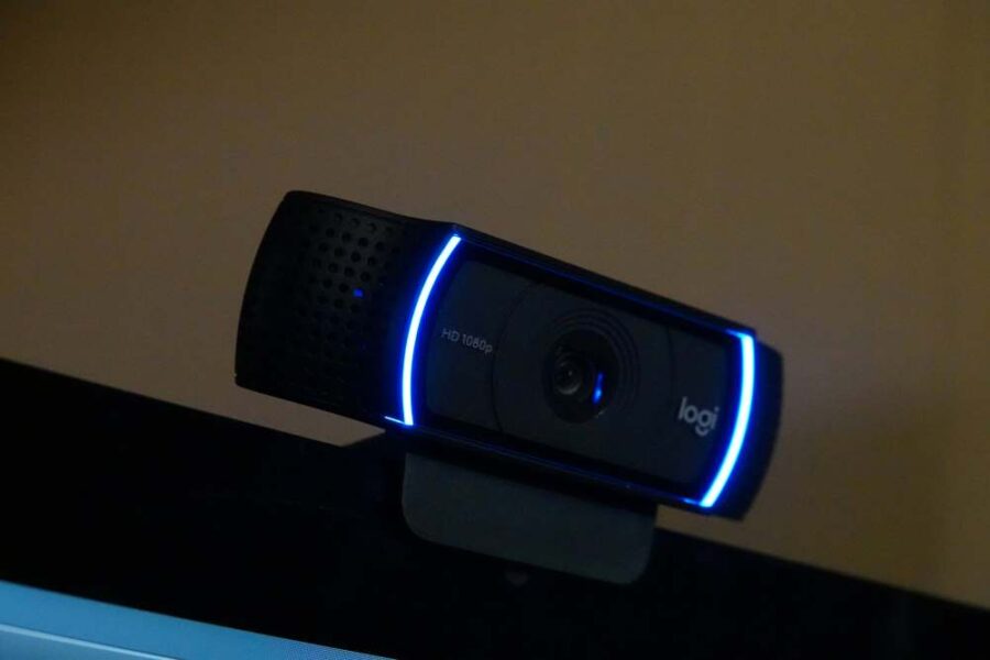 Webcam on a laptop